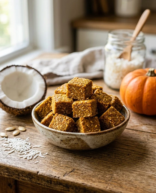 Pumpkin Coconut Digestive Cubes