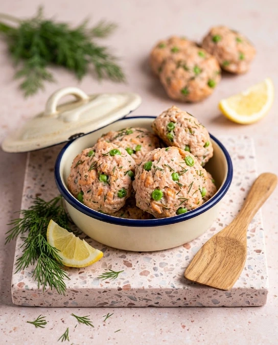 Salmon and Pea Dog Meatloaf