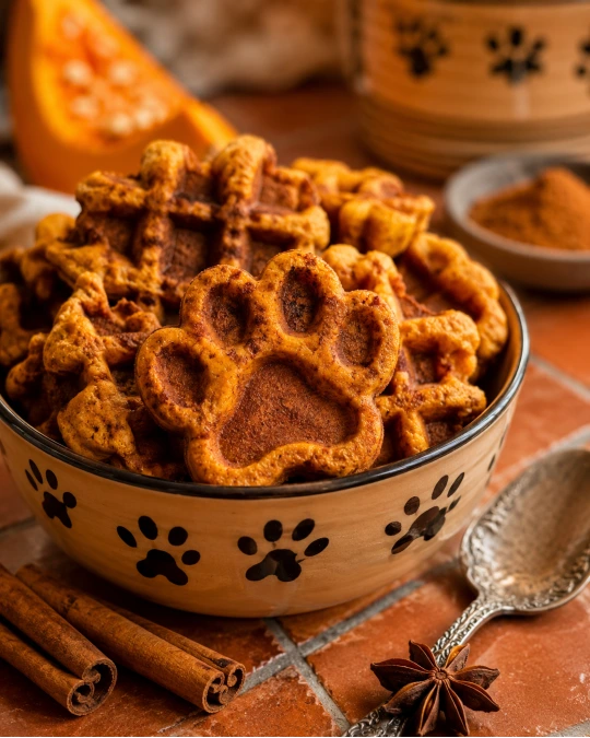 Pumpkin and Cinnamon Dog Waffles