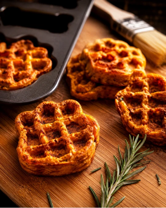 Sweet Potato and Turkey Dog Waffles