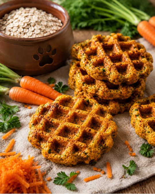 Carrot and Parsley Dog Waffles