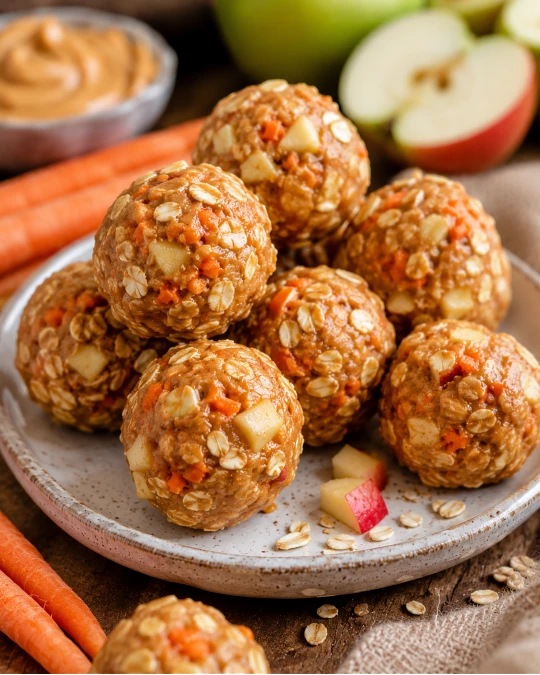 Apple Carrot Peanut Butter Crunchers