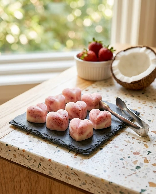 Coconut Strawberry Hearts