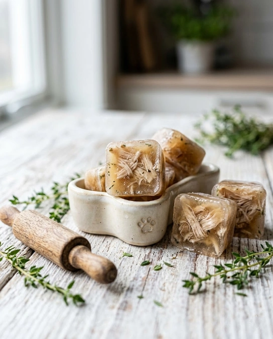 Chicken and Broth Ice Cubes