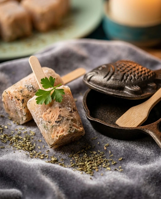 Salmon and Catnip Popsicles