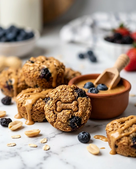 Blueberry Peanut Butter Oat Bites