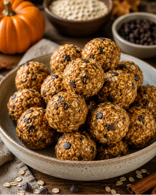 Simple Pumpkin Oat Balls