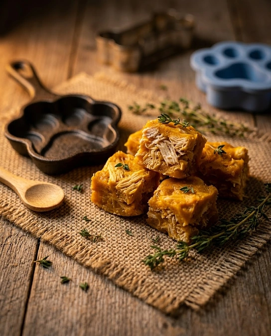 Chicken Broth and Pumpkin Bites
