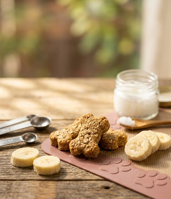 Coconut Oil Banana Dog Treats