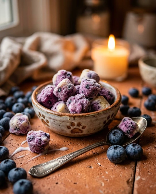 Frozen Yogurt Blueberry Drops