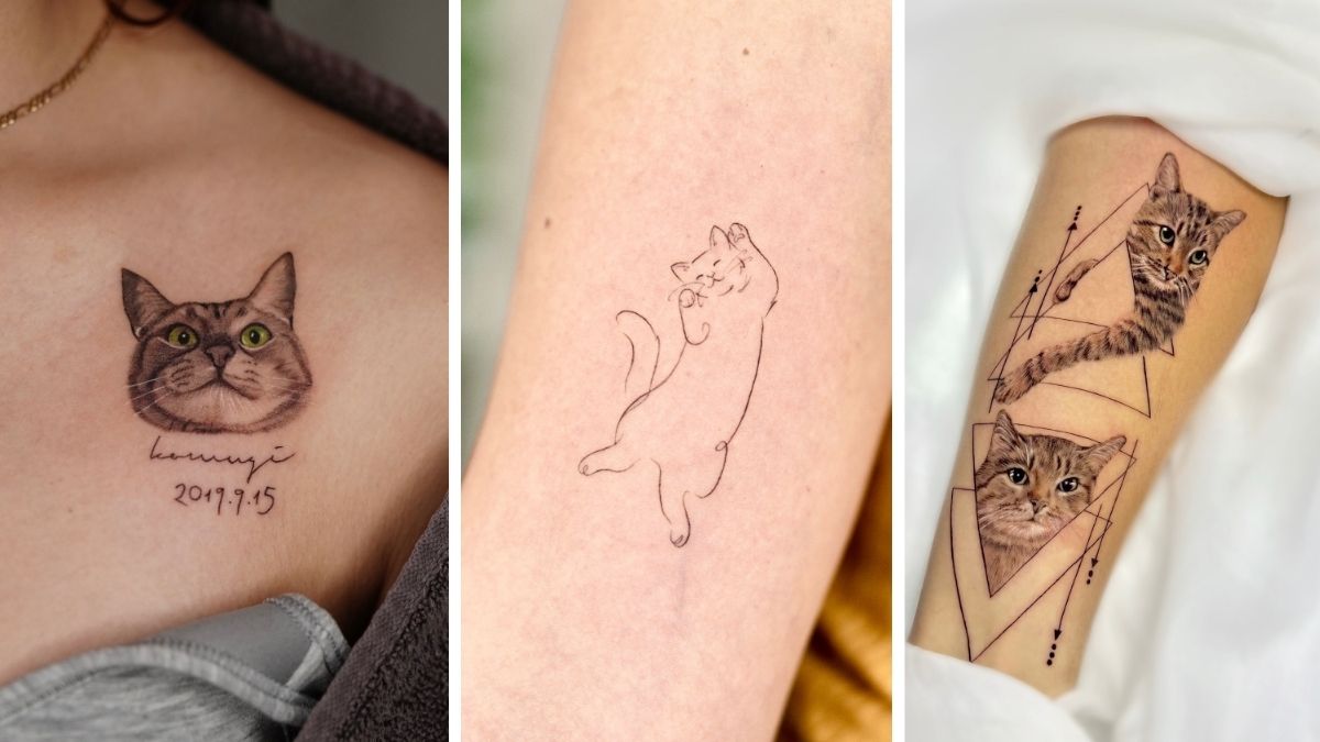17 Cat Tattoo Ideas From Minimal Outlines to Full Sleeves