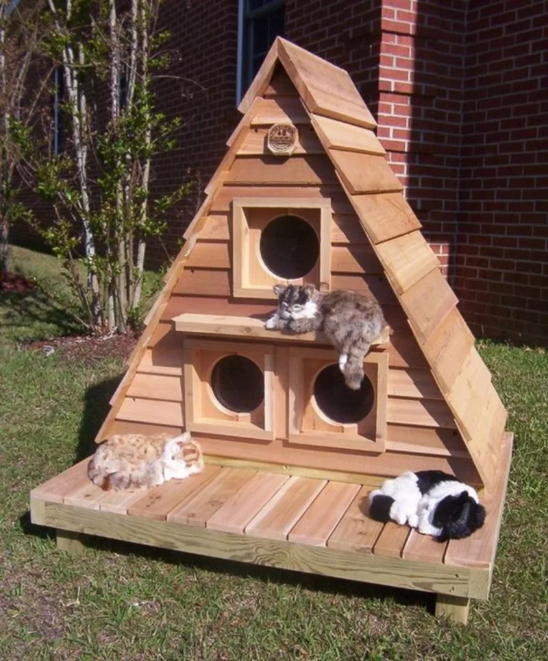 Cedar A-Frame Chalet with Raised Decking