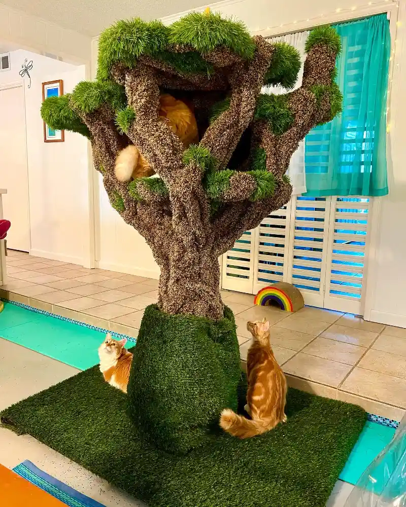 Deluxe Bonsai Tree Tower with Faux Moss Base