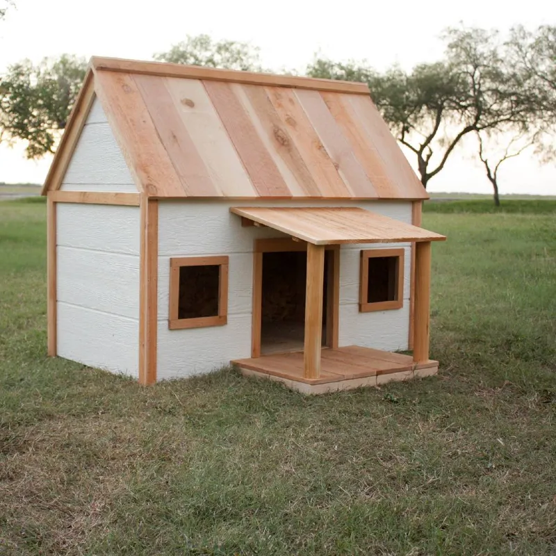Modern Farmhouse Cottage with Cedar Plank Roof and Covered Front Porch