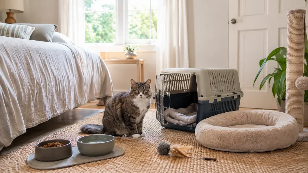 Step 1: Set Up a "Base Camp" for the New Cat