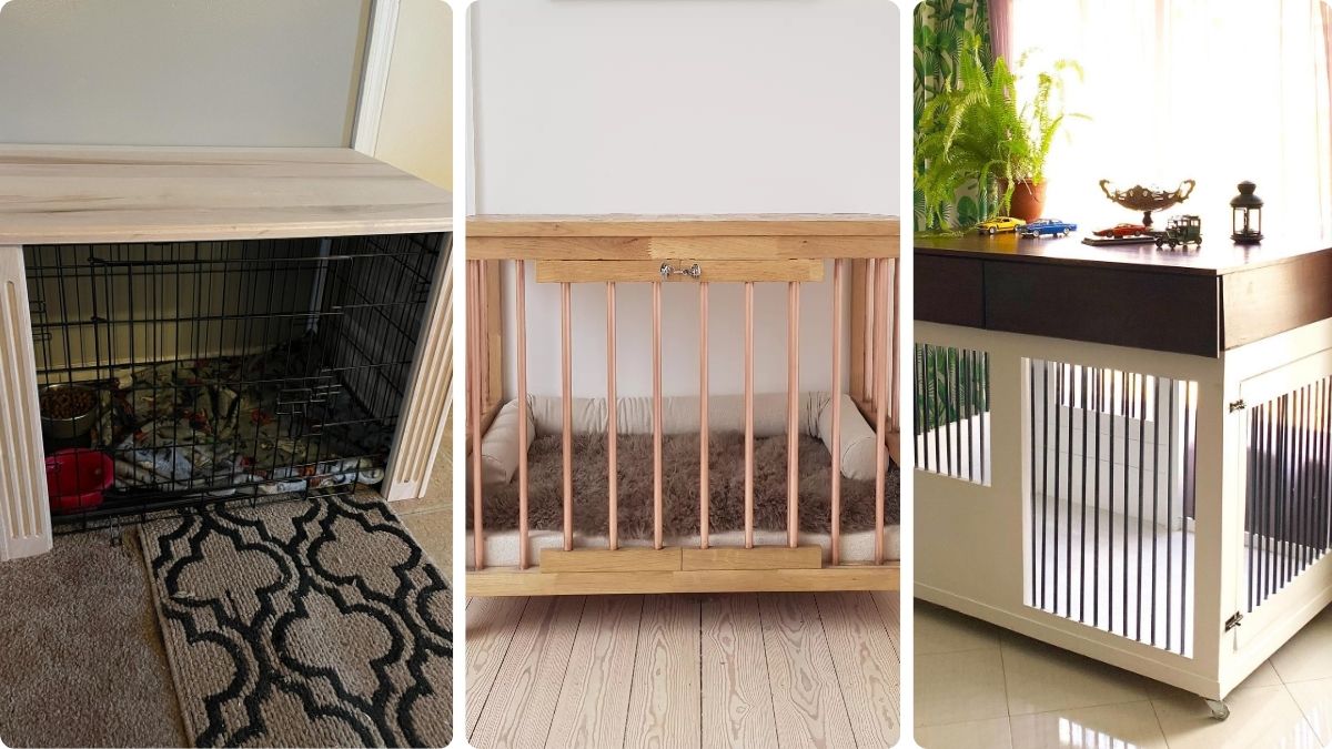 17 DIY Dog Crate Ideas That Pass for End Tables