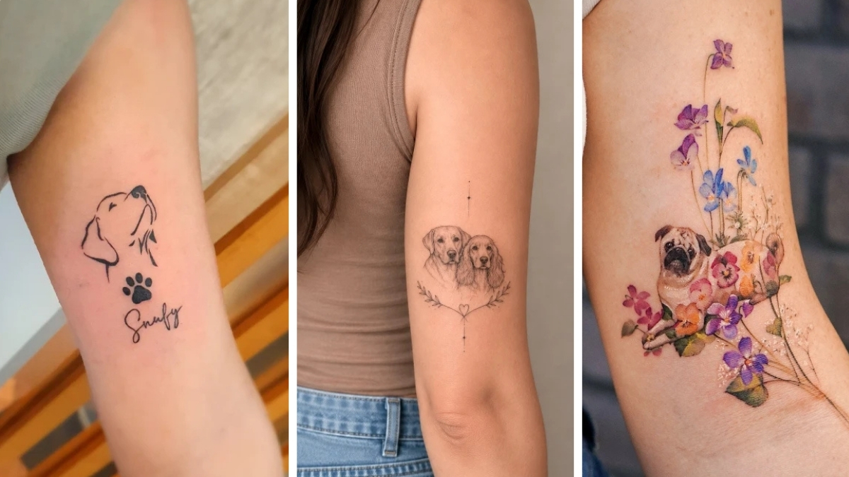 17 Dog Memorial Tattoo Ideas for Dogs That Passed