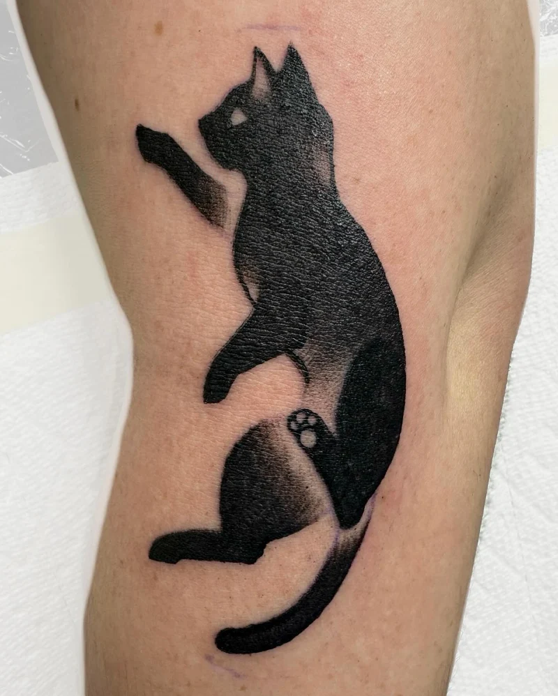 Abstract Geometric Prowling Silhouette on an Arm