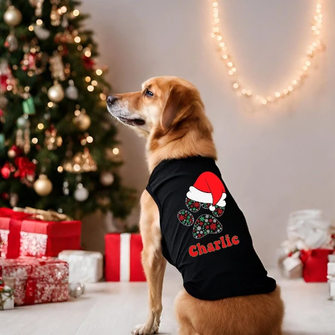 Custom Black Cotton Pet Shirts