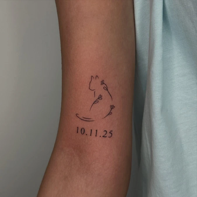 Dated Minimal Line Art Tribute