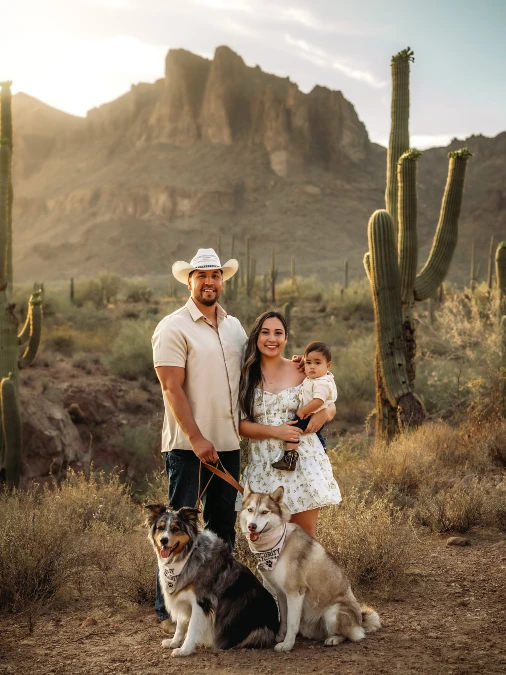 Desert Golden Hour Family Portraits