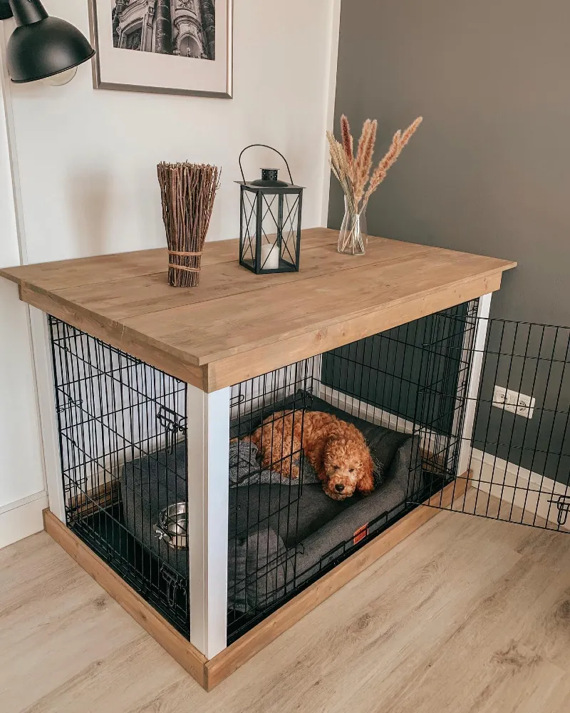 Farmhouse Crate Frame with Matte Black Accents and Dried Florals