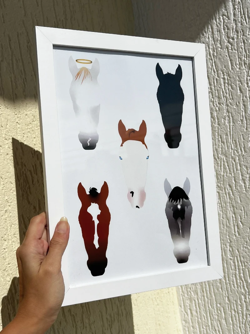 Framed Custom Horse Facial Markings Print