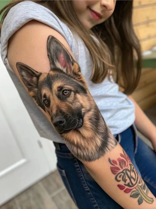 Full Color German Shepherd Portrait