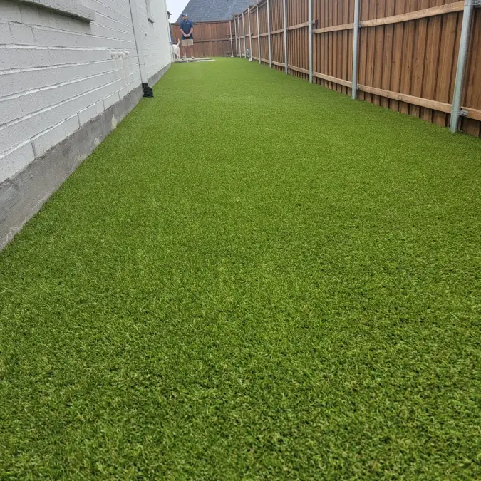 Long White Brick And Turf Run