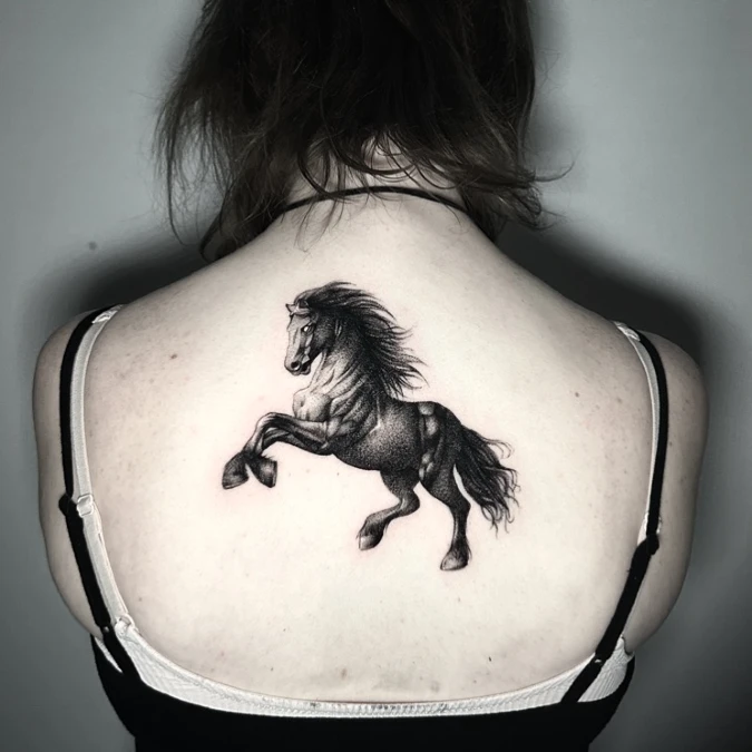Moody Maximalist Rearing Back Piece