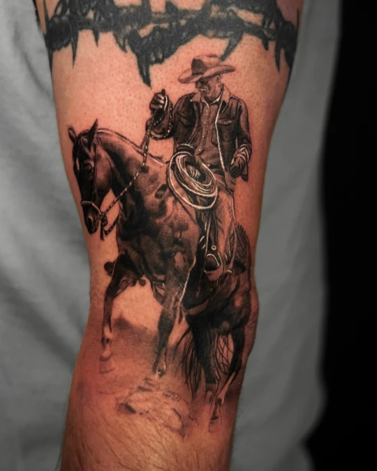 Rodeo Legend Captured in Ink