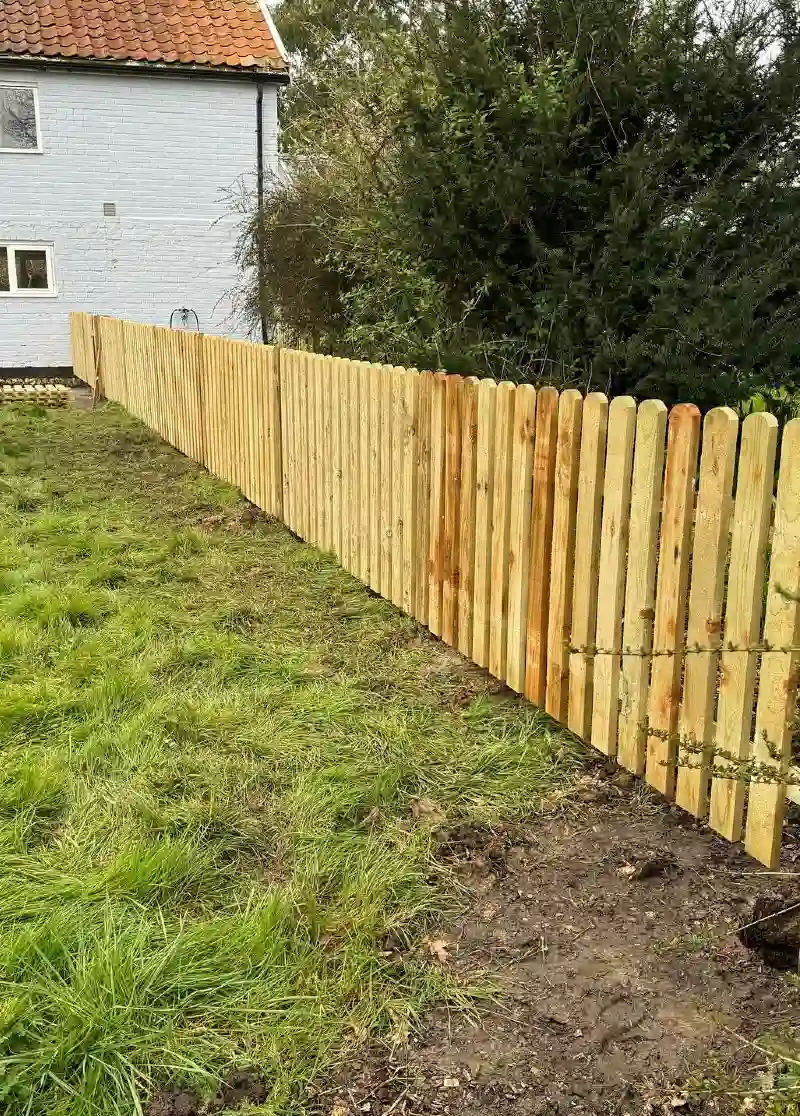 Rounded Timber Picket Fence Panels