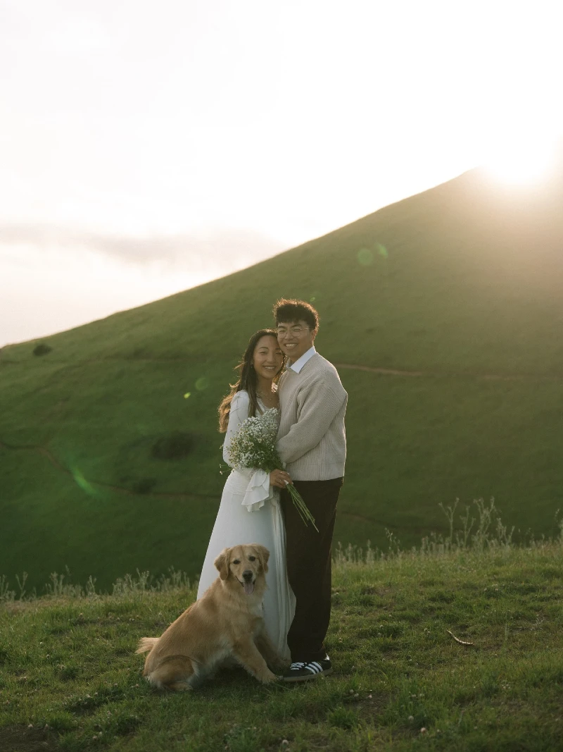 White Silk Neck Bandana on a Golden Retriever