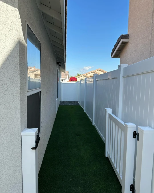 White Vinyl And Turf Side Run
