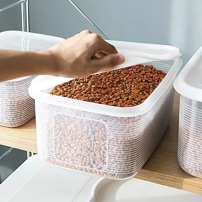 Ribbed Clear Plastic Pantry Containers
